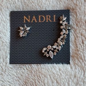 Nadri Star Earring crawler with stud